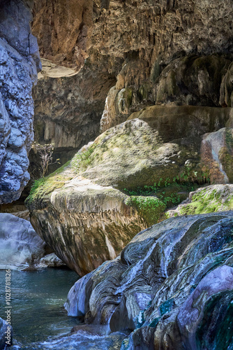 The waterfall under the Devil's Bridge, Armenia