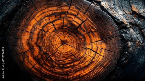 Wallpaper Mural Rough wood: the beauty of the natural grain A close-up of unpolished wood with pronounced grains, cracks and the unique patina of time. Torontodigital.ca