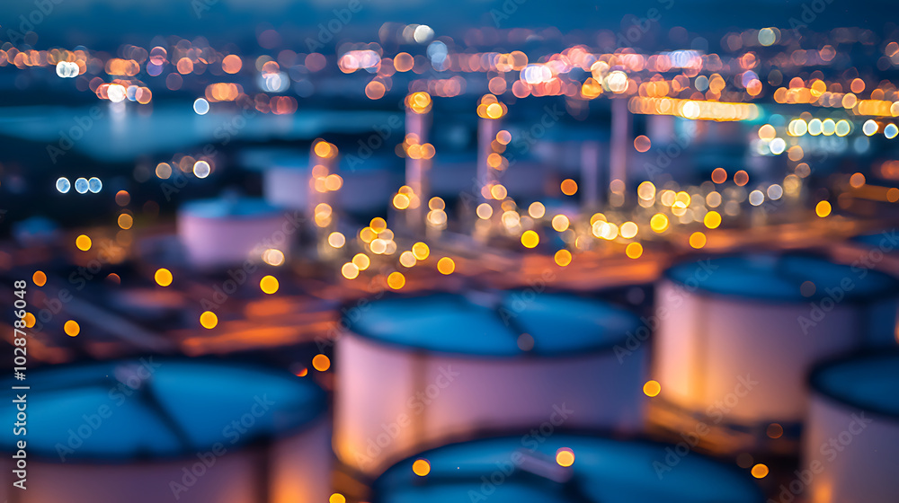 A close-up image of large industrial storage tanks with a blurred background. The smooth and metallic surface of the tanks contrasts with the soft, out-of-focus industrial A close-up image of large industrial storage tanks with a blurred background. The smooth and metallic surface of the tanks contrasts with the soft, out-of-focus industrial
