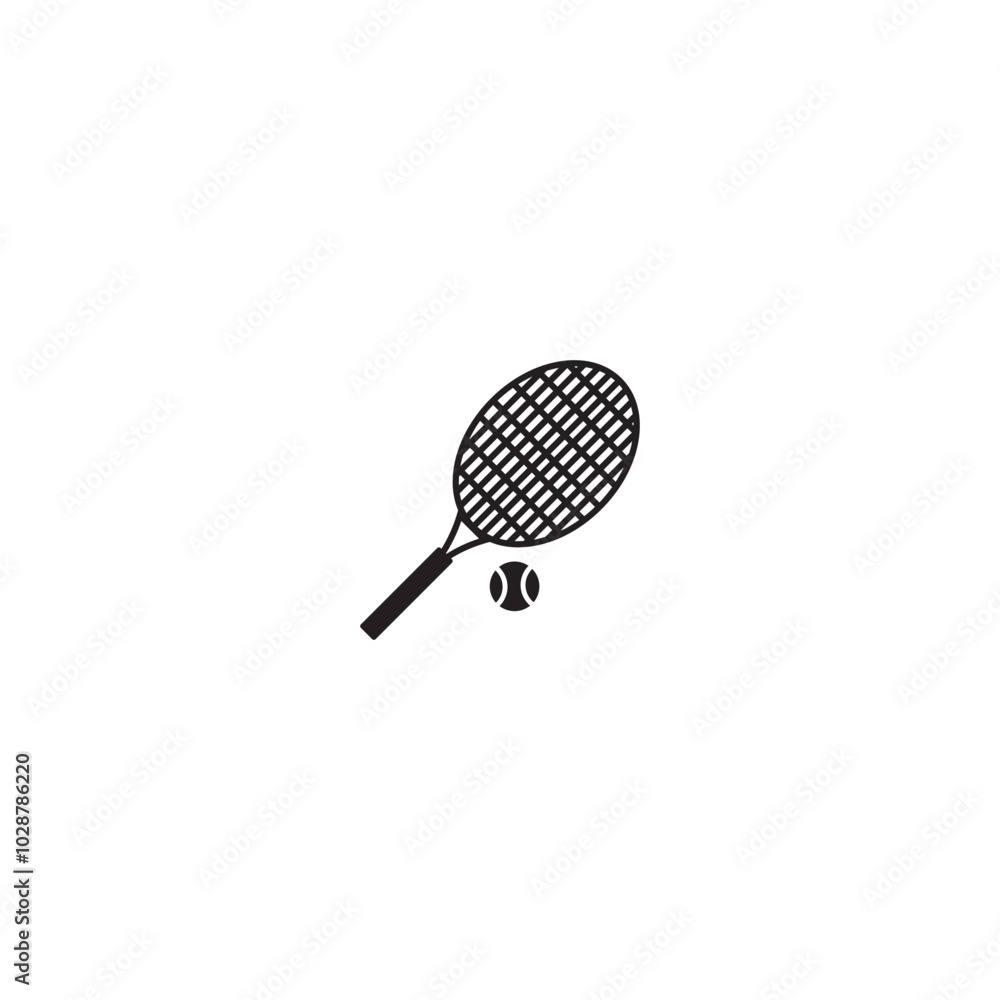 tennis racket and tennis ball icon tennis racket and tennis ball icon