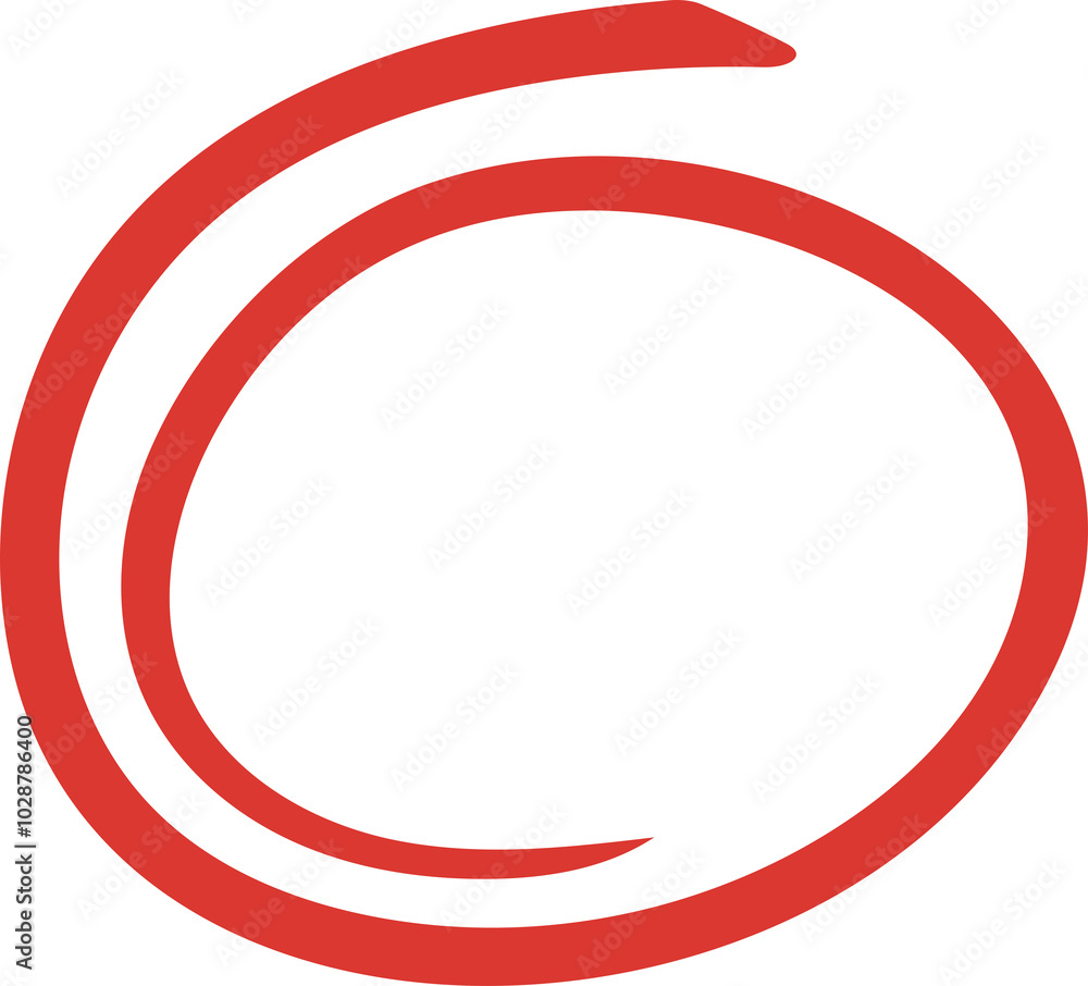 Red Hand Drawn Circle Marker Red Hand Drawn Circle Marker