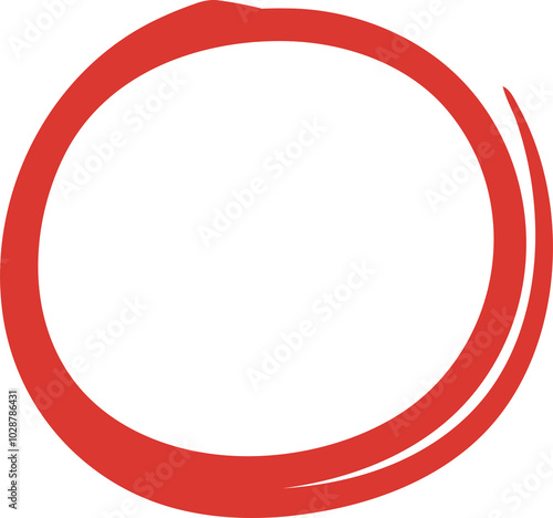 Free Download Red Hand Drawn Circle Marker - GFXLoad