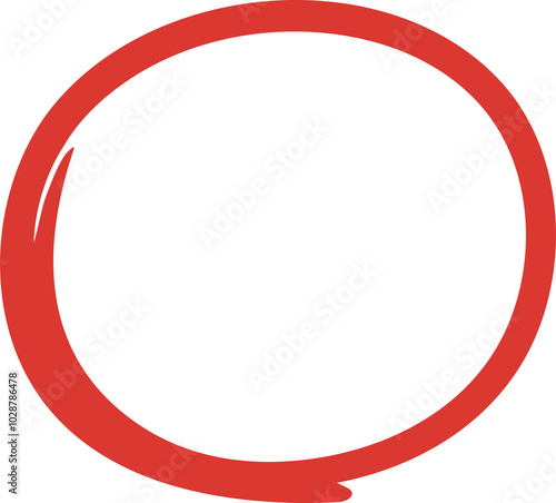 Free Download Red Hand Drawn Circle Marker - GFXLoad