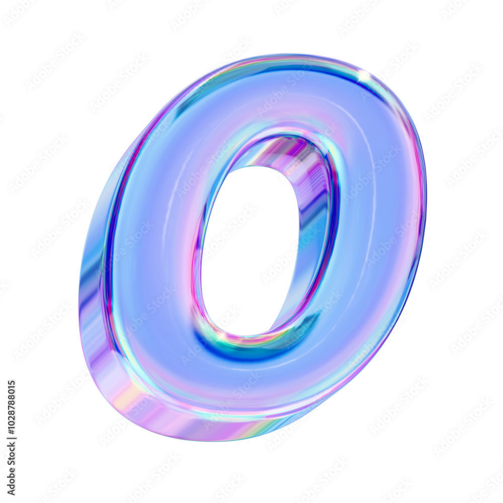 Number 0 in chromatic 3D style Number 0 in chromatic 3D style
