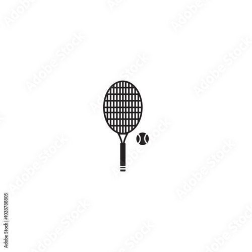 tennis racket and tennis ball icon