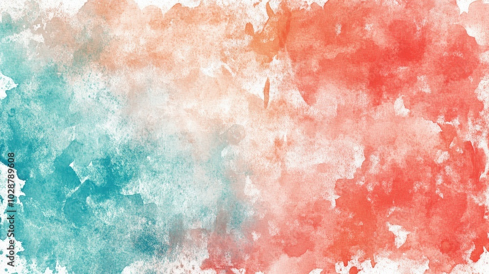 Obraz premium Abstract Watercolor Background in Red and Blue Tones