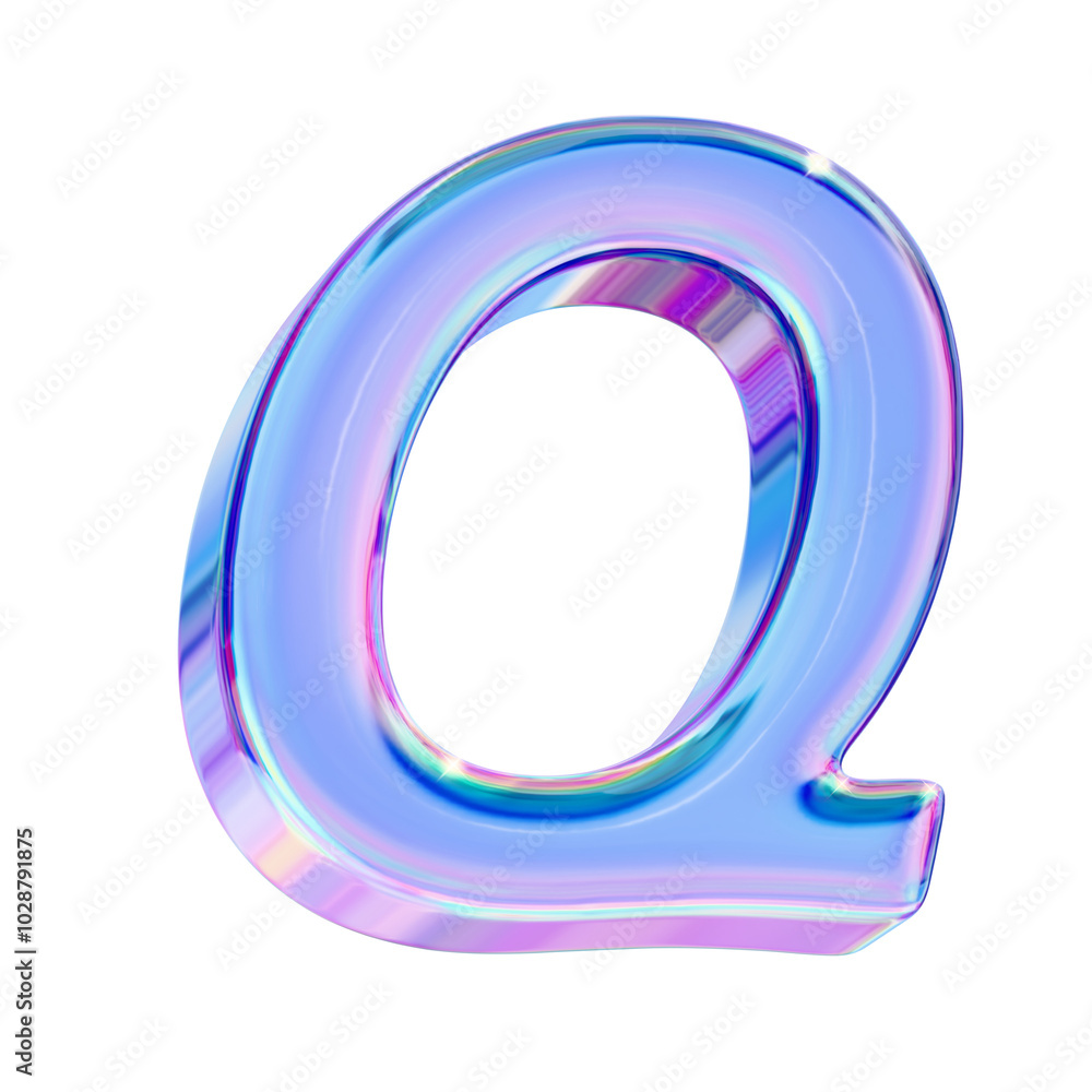 Letter Q in chromatic 3D style Letter Q in chromatic 3D style