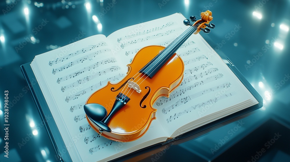 Naklejka premium violin,generated ai