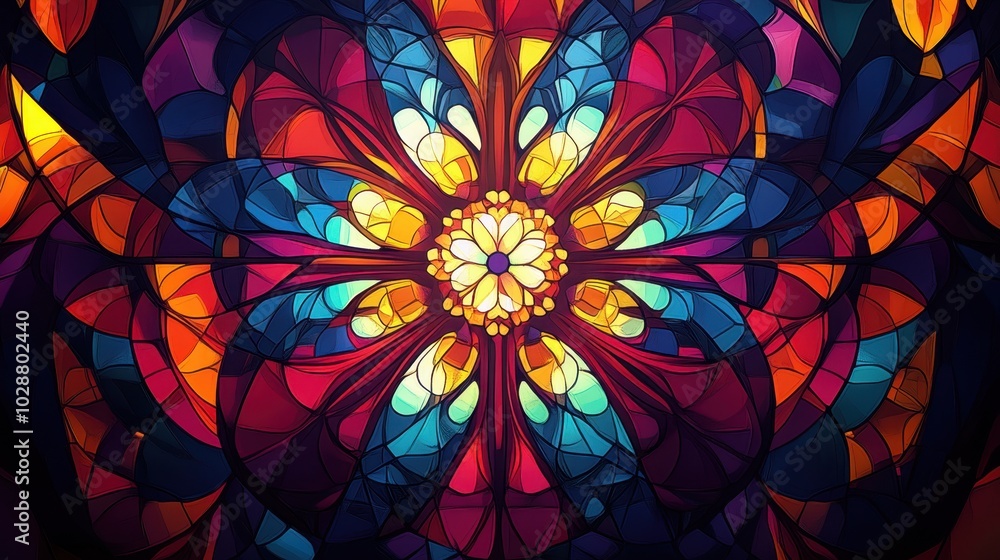 A colorful mandala background illustrated with stained glass effects, celebrating the artistry of kaleidoscope design and vibrant colors for dynamic and creative backgrounds. A colorful mandala background illustrated with stained glass effects, celebrating the artistry of kaleidoscope design and vibrant colors for dynamic and creative backgrounds.