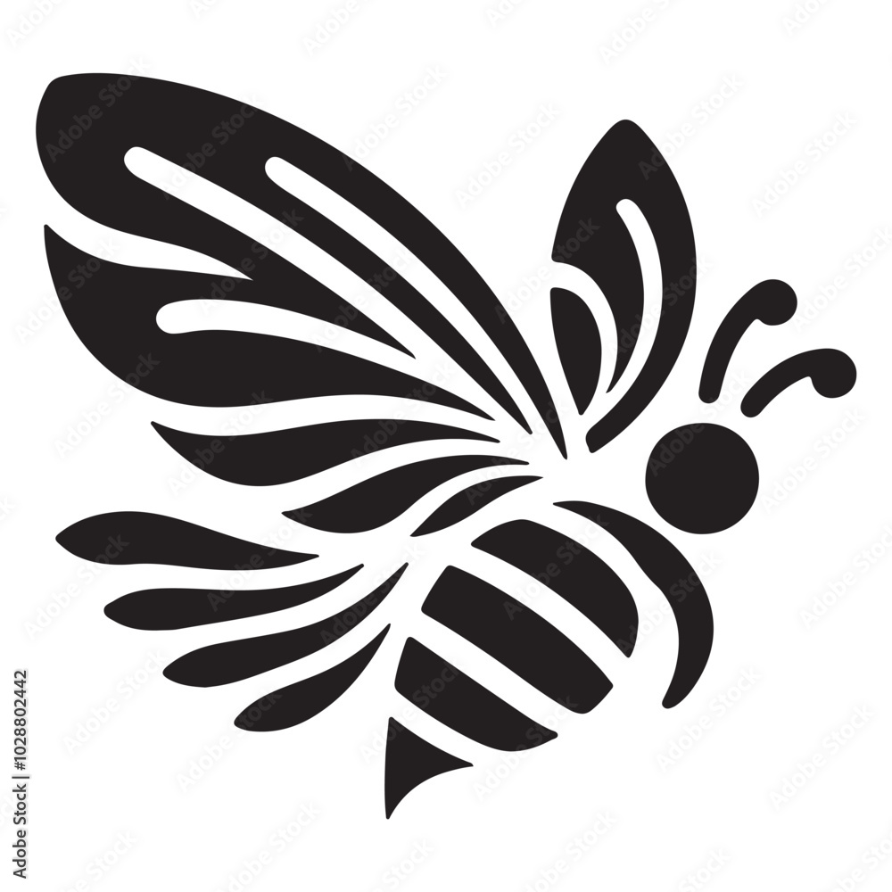 Abstract Flying Nature Bees Logo Creative Concept Silhouette Line Art Bee Illustration vector Wings on white background 10 eps Abstract Flying Nature Bees Logo Creative Concept Silhouette Line Art Bee Illustration vector Wings on white background 10 eps