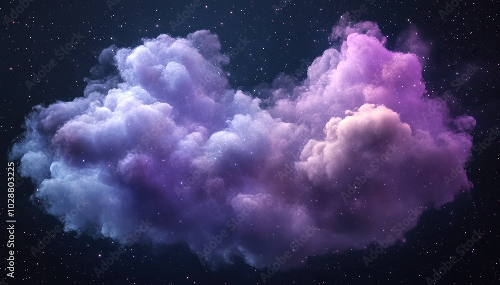 Obraz premium Harmonious nebula cloud patterns swirling in vivid abstract formation