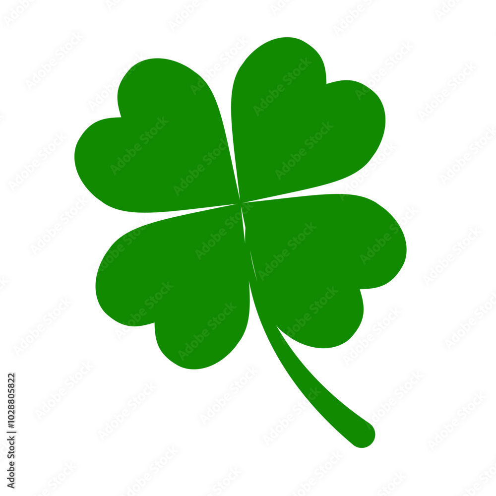 Leaf clover icon. Green clover icon on white background. Vector icon. Leaf clover icon. Green clover icon on white background. Vector icon.