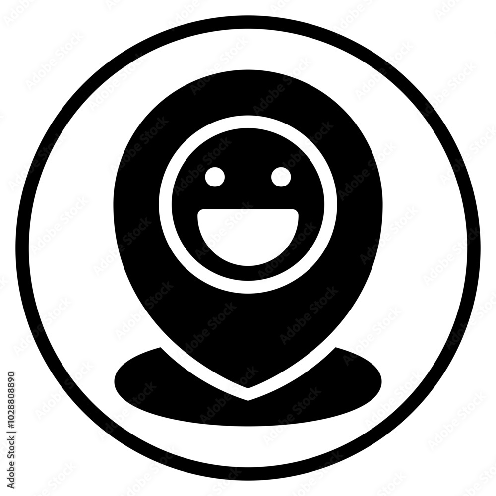 Obraz premium location glyph icon