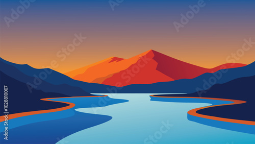 vibrant display of colorful hot springs in Iceland, showcasing the natural beauty and geothermal activity of the region flat vector illustration.