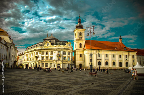 Town centre of a medieval town