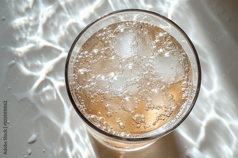 A glass of carbonated. Generative AI A glass of carbonated. Generative AI