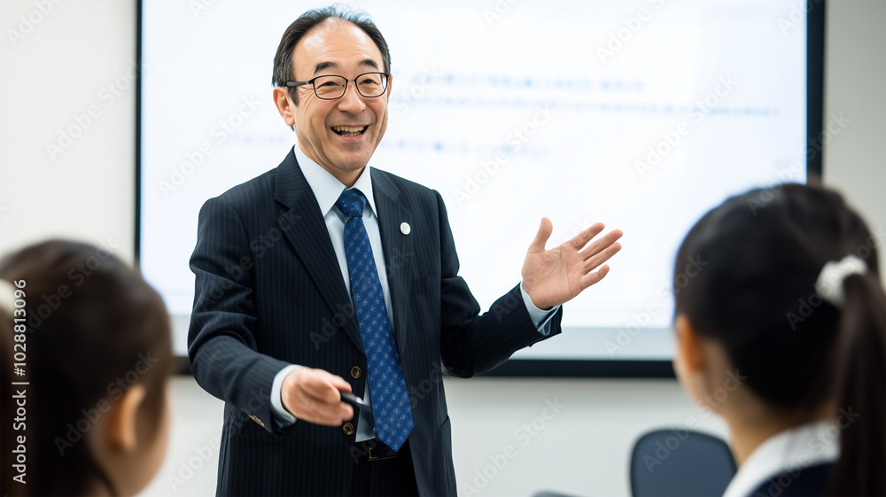 ビジネスマンによる学生への講義