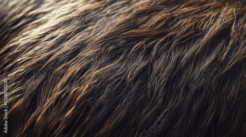 Close-up Texture of Brown and Black Fur