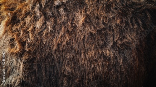 Close-up of a Brown Animal's Dense Fur