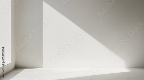 Wallpaper Mural Soft shadows dance on a light gray wall in a minimalist interior during the calm of midday background Torontodigital.ca