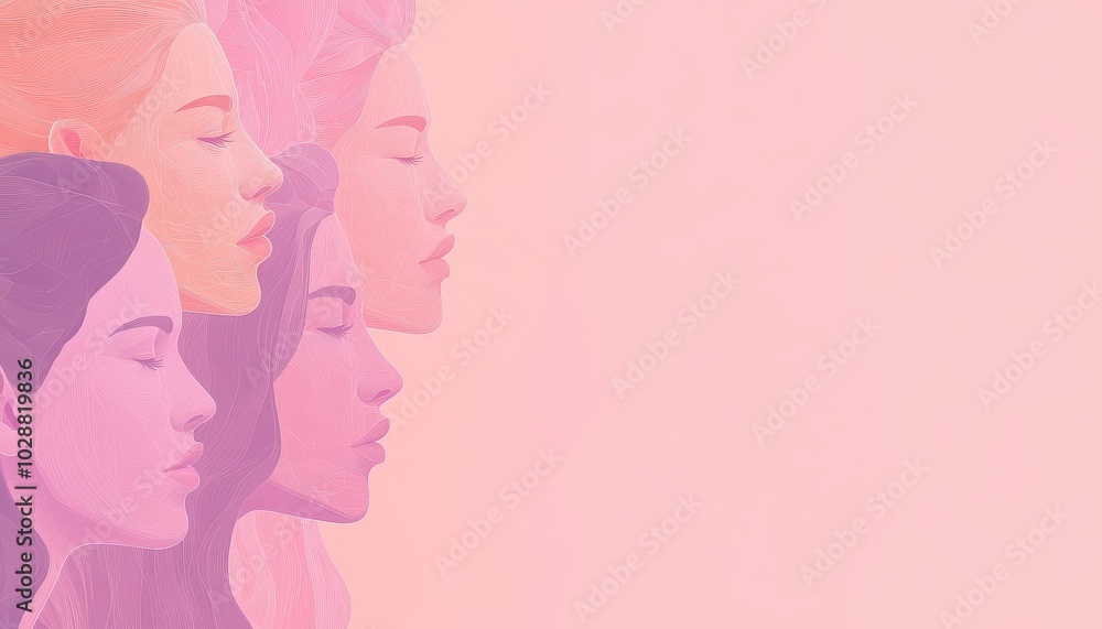 Celebrating Women's Day with graphic illustrations of diverse women on March 8 Celebrating Women's Day with graphic illustrations of diverse women on March 8