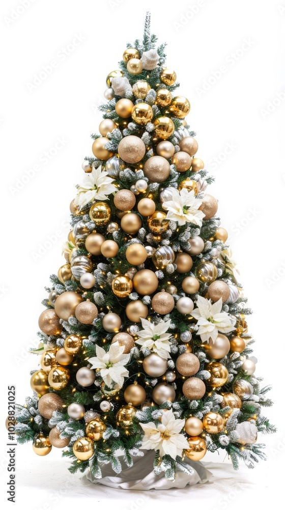 Beautiful christmas tree isolated on white background Beautiful christmas tree isolated on white background