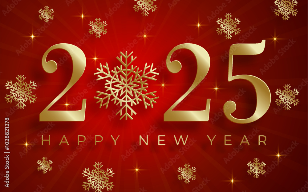 Happy New Year 2025, festive pattern on color background Happy New Year 2025, festive pattern on color background