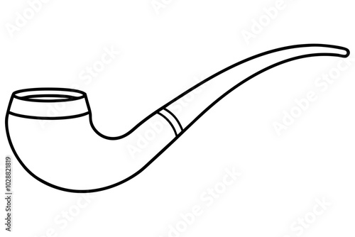 Tobacco pipes vector silhouette | vector silhouette illustration on white background