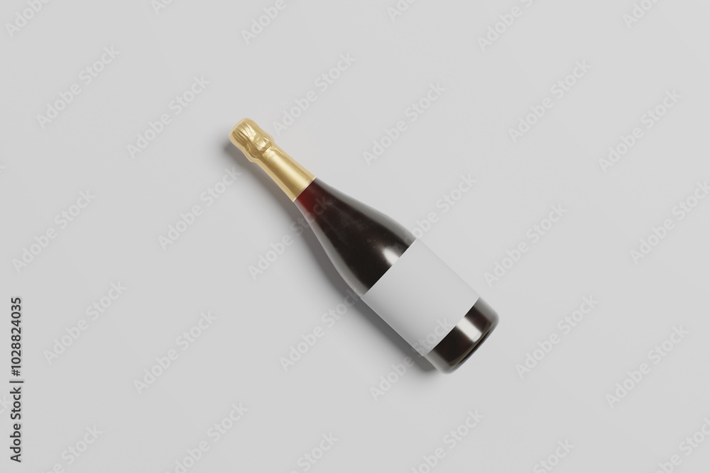 Bottle of tasty red wine on white background, space for text Bottle of tasty red wine on white background, space for text