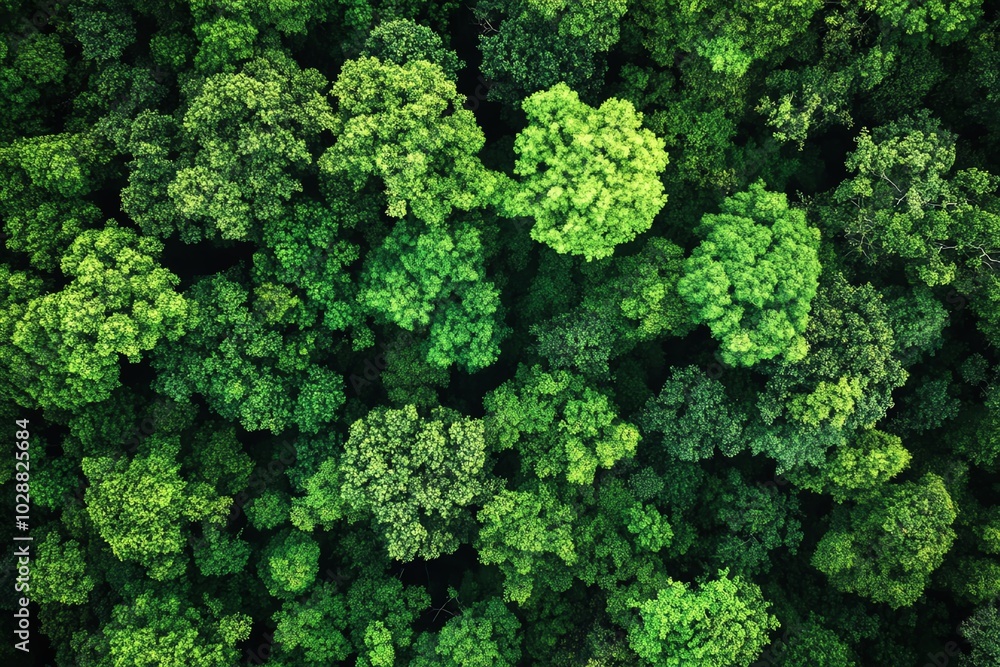 Aerial view of lush green trees, showcasing nature's vibrant colors and diverse foliage in a serene forest environment. Aerial view of lush green trees, showcasing nature's vibrant colors and diverse foliage in a serene forest environment.