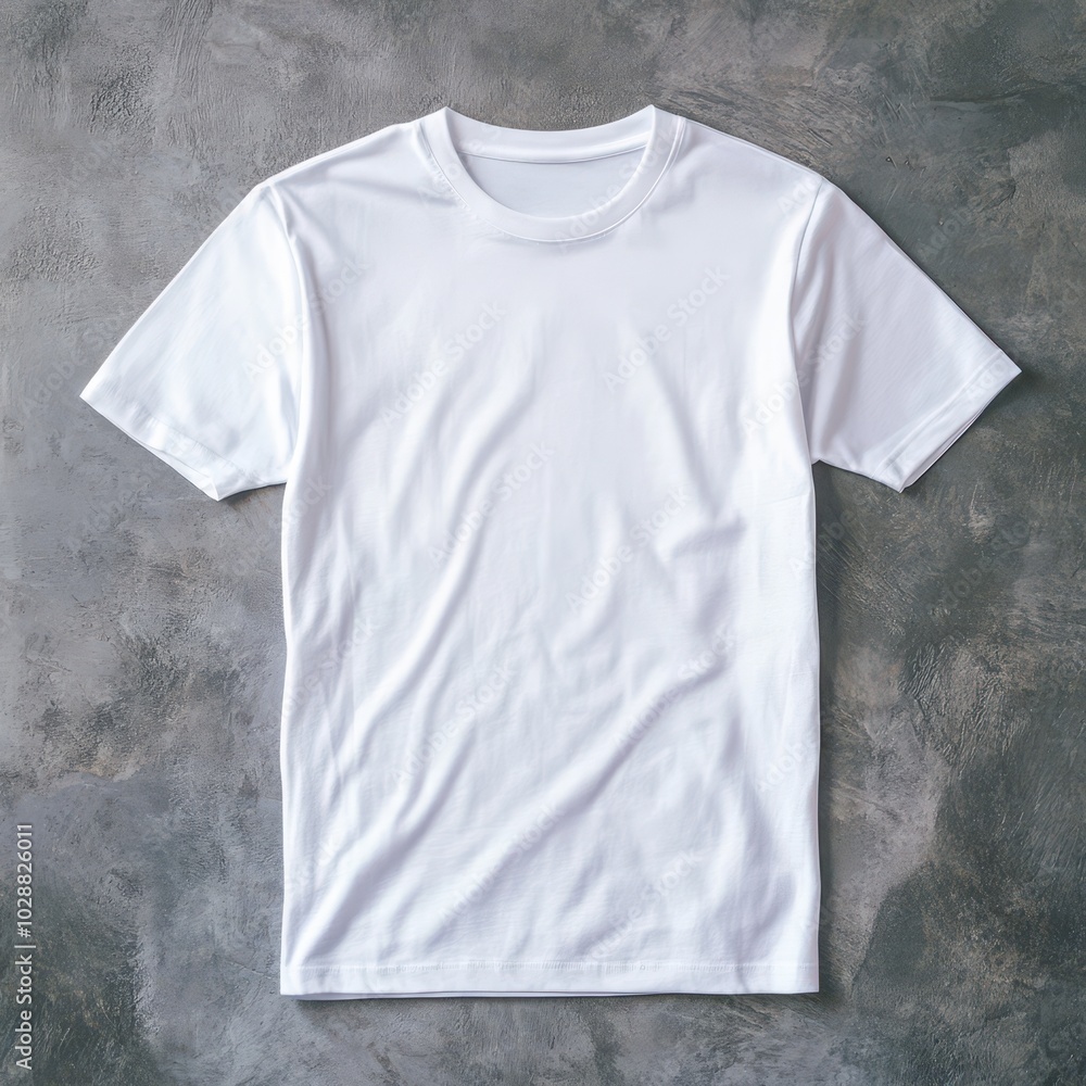 white t shirt mockup that lies on a gray concrete floor white t shirt mockup that lies on a gray concrete floor