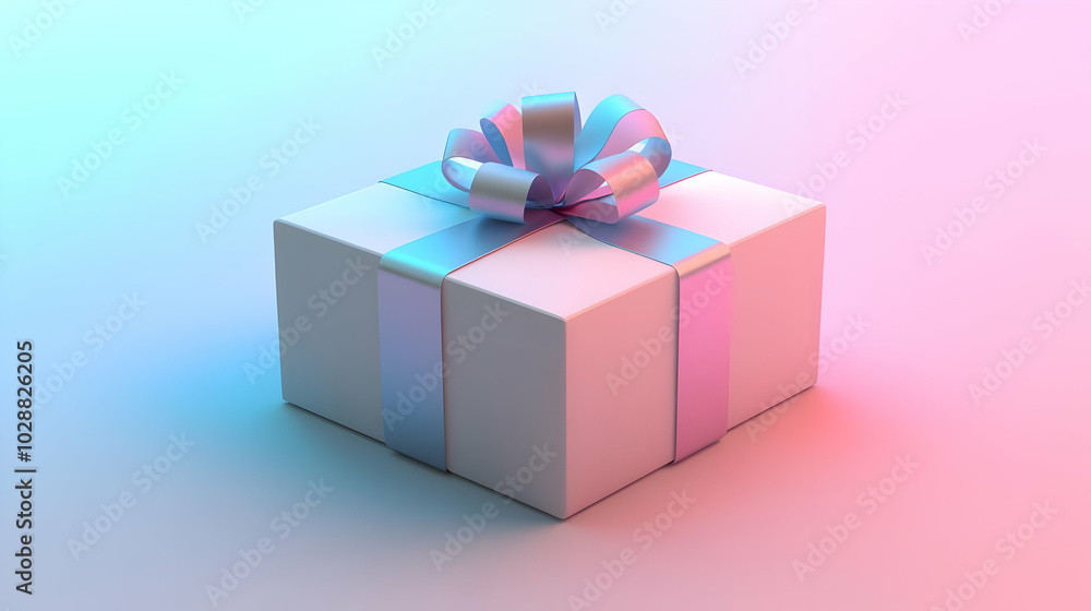 3D Plain White Gift Box with Holographic Price Reduction Animation in Minimalist Setting - Ideal for Promotional Marketing and Advertising 3D Plain White Gift Box with Holographic Price Reduction Animation in Minimalist Setting - Ideal for Promotional Marketing and Advertising