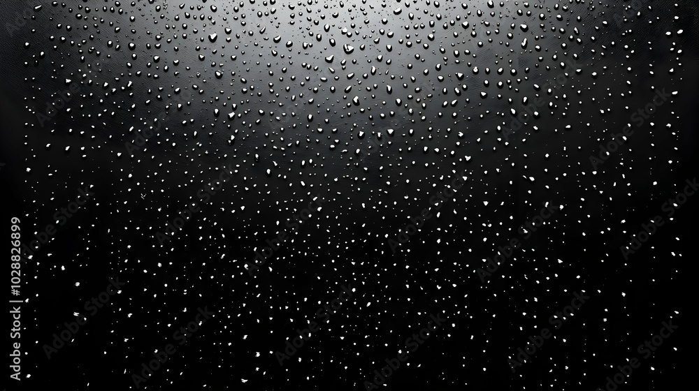 Close-up of water droplets on a dark surface, creating a moody effect. Close-up of water droplets on a dark surface, creating a moody effect.