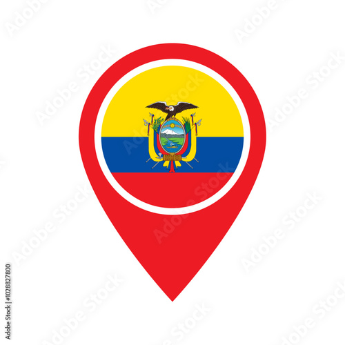 Ecuador flag location icon Free Download Ecuador flag location icon - GFXLoad