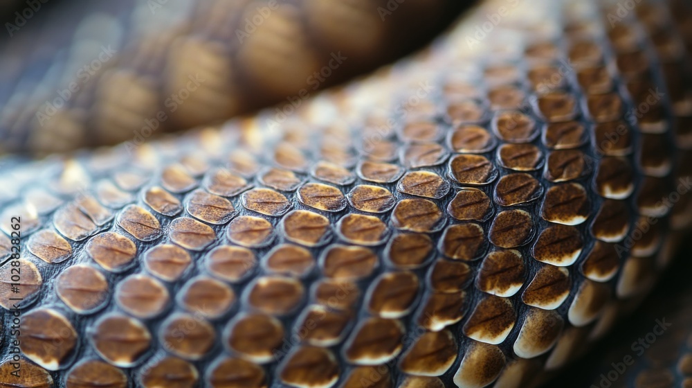 Fototapeta premium Close-up of a Snake's Scaly Skin Texture