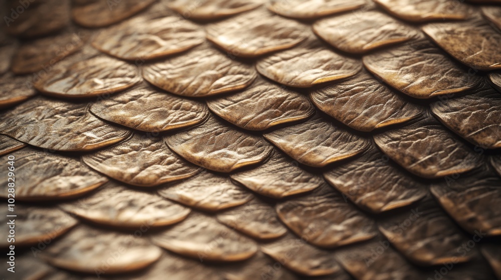 Close-up of Overlapping Reptile Scales with Textured Detail Close-up of Overlapping Reptile Scales with Textured Detail