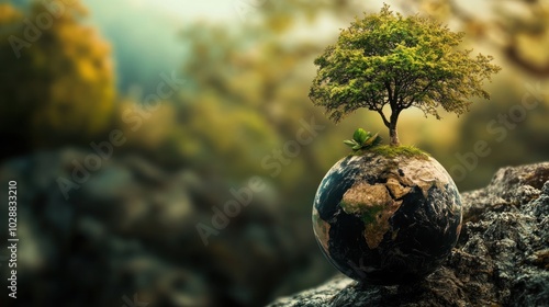 Tree on a Globe: Nature's Balance