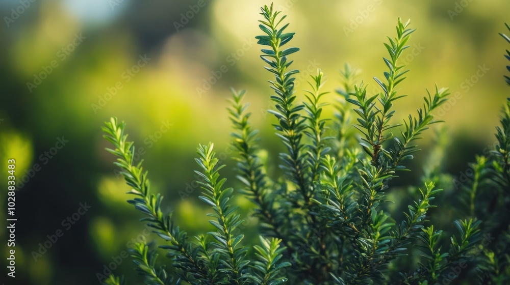 Close-Up of Bright Green Leafy Plants with Out-of-Focus Background Close-Up of Bright Green Leafy Plants with Out-of-Focus Background