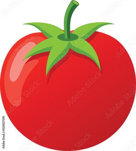 3d red tomato isolated on white background 