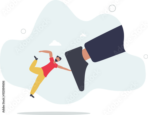 Keep pushing yourself, continue self development or self improve to overcome difficulty and success in business and career concept.flat design with people.