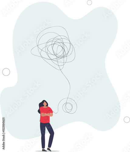 Leadership to deal and handle business problem, skill and decision to overcome difficulty or uncertainty, crisis management concept.flat design with people.