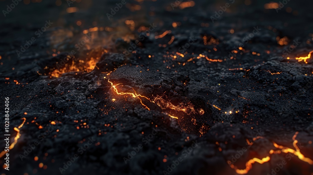 glowing ember volcano landscape texture glowing ember volcano landscape texture