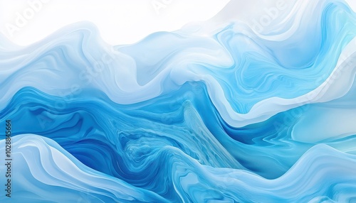 Abstract ocean wave texture in blue and aqua hues for creative design needs