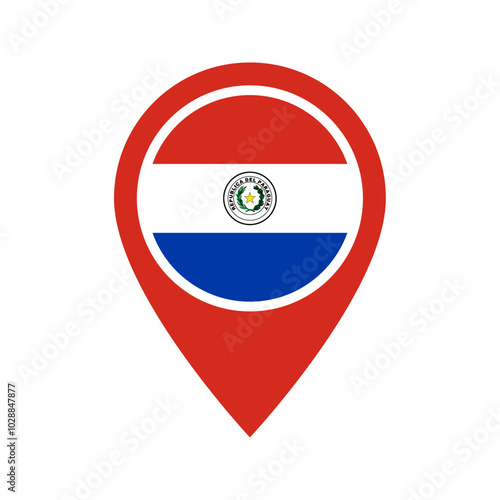 Paraguay flag location icon Free Download Paraguay flag location icon - GFXLoad