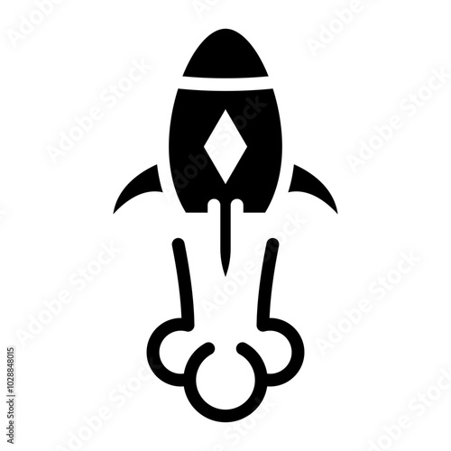 Live Rocket Launch icon vector image. Can be used for Live Streaming.