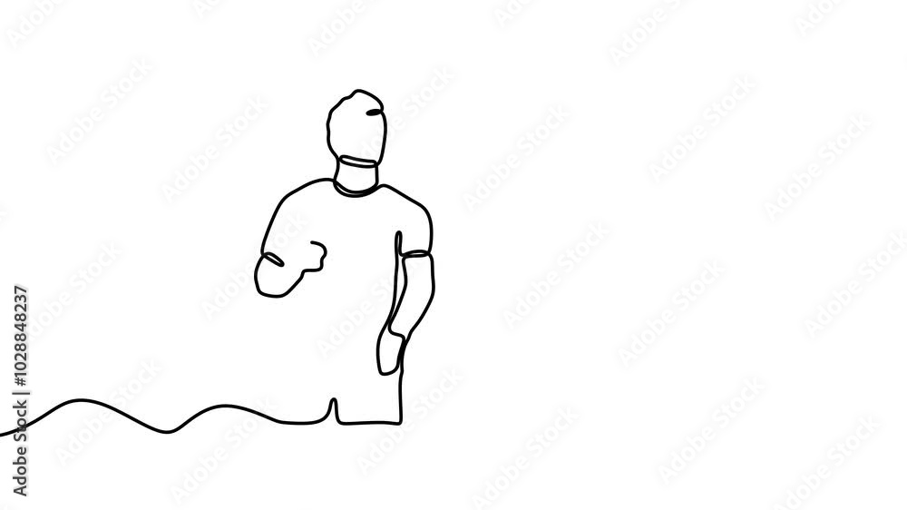 Continuous drawing line art of couple hold hand with black line and white background. One line Continuous drawing line art of couple hold hand with black line and white background. One line