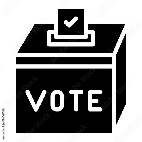 Ballot Box icon vector image. Can be used for Politics.