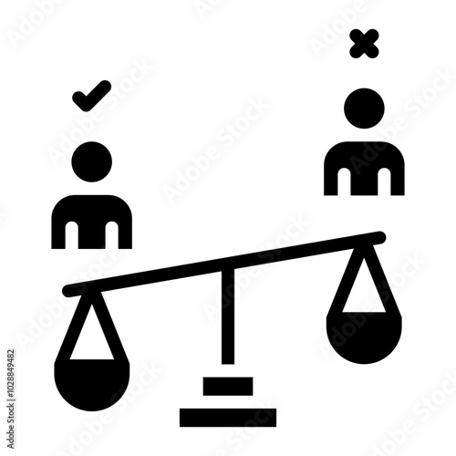 Swing Vote icon vector image. Can be used for Politics.