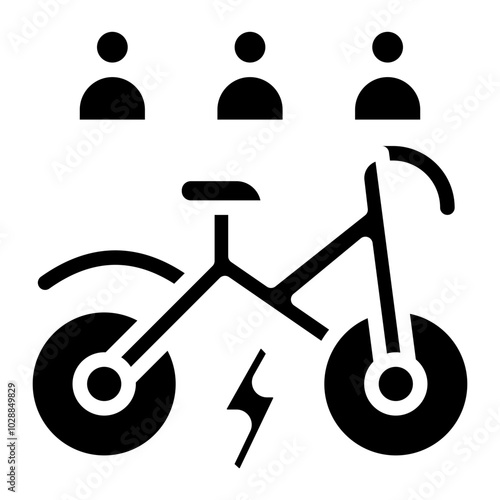 Electric Bike Share icon vector image. Can be used for Personal Transportation.