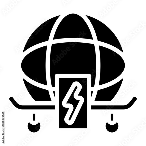 Electric Skateboard City Tours icon vector image. Can be used for Personal Transportation.